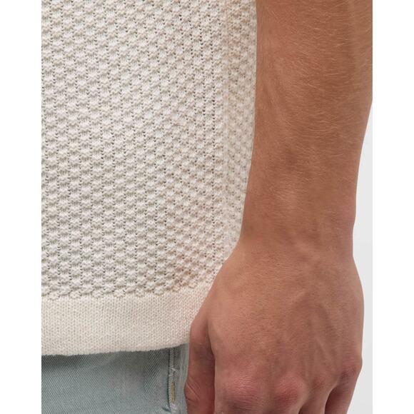 SER.O.YA Archer Knit Zip Polo Men’s Oversized Ivory XL NWOT $198 - Picture 10 of 11